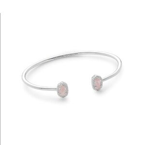 Kendra Scott silver with pink stone cuff bracelet